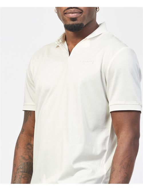 Polo Richmond X en coton avec logo brodé RICHMOND X | UMP25333POOFF-WHITE